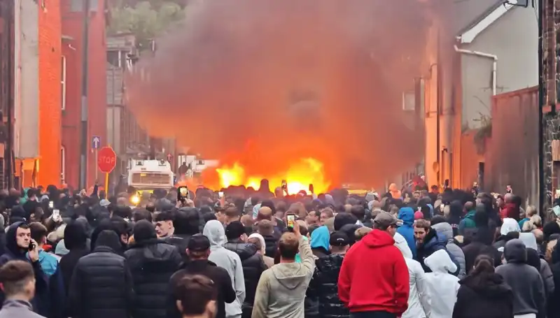 Kuzey İrlanda’da Cinsel Saldırı Protestosu: Evler Ateşe Verildi!